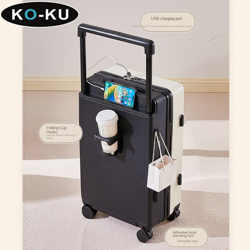 KO-KUワイドスーツケース、大型ラゲッジ、28インチトロリーケース、ユニバーサルホイール、メンズパスワードボックス、新品、2022
