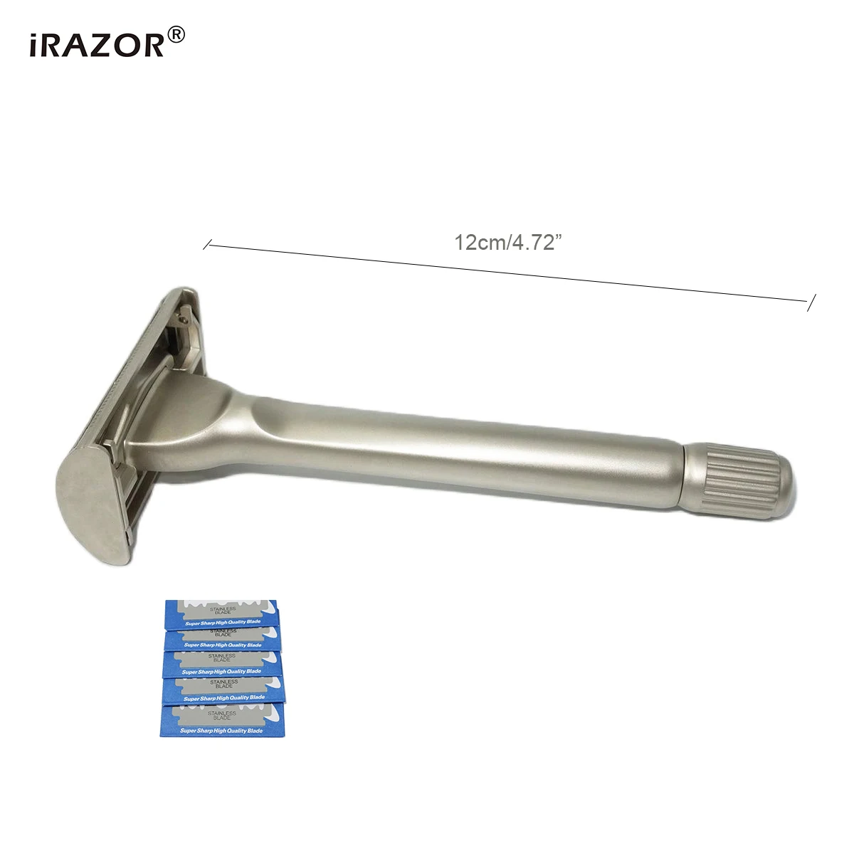 Irazor มีดโกนแบบขอบสองด้านดีไซน์รูปผีเสื้อขนาดใหญ่มาใหม่พร้อมใบมีดแบบเติม10ชิ้นสำหรับผู้ชายชุดของขวัญกรูมมิ่งแบบใช้ซ้ำได้