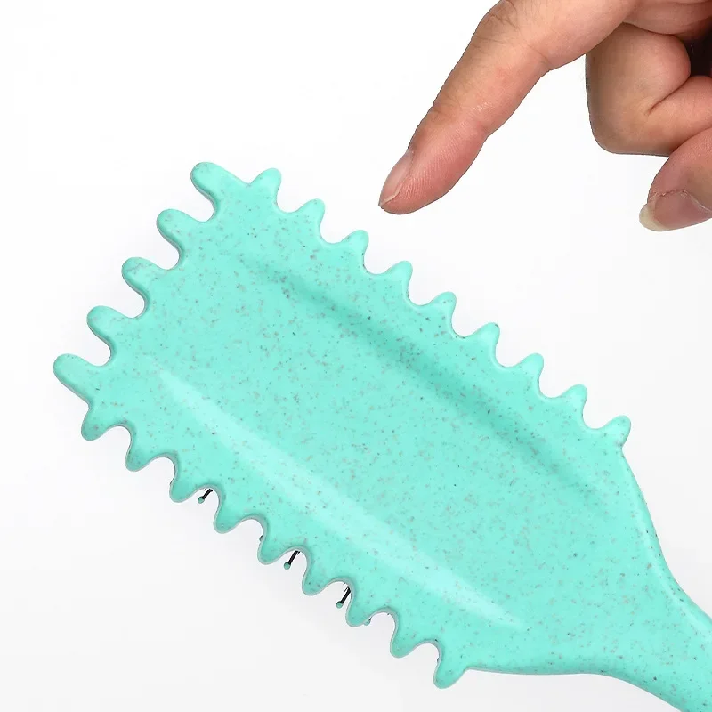 ผู้หญิงหวีผม Hollow Shaped CURLY ผมหวีอเนกประสงค์นวดหนังศีรษะและ Anti-Static Fluffy แปรงผมเครื่องมือทรงผม