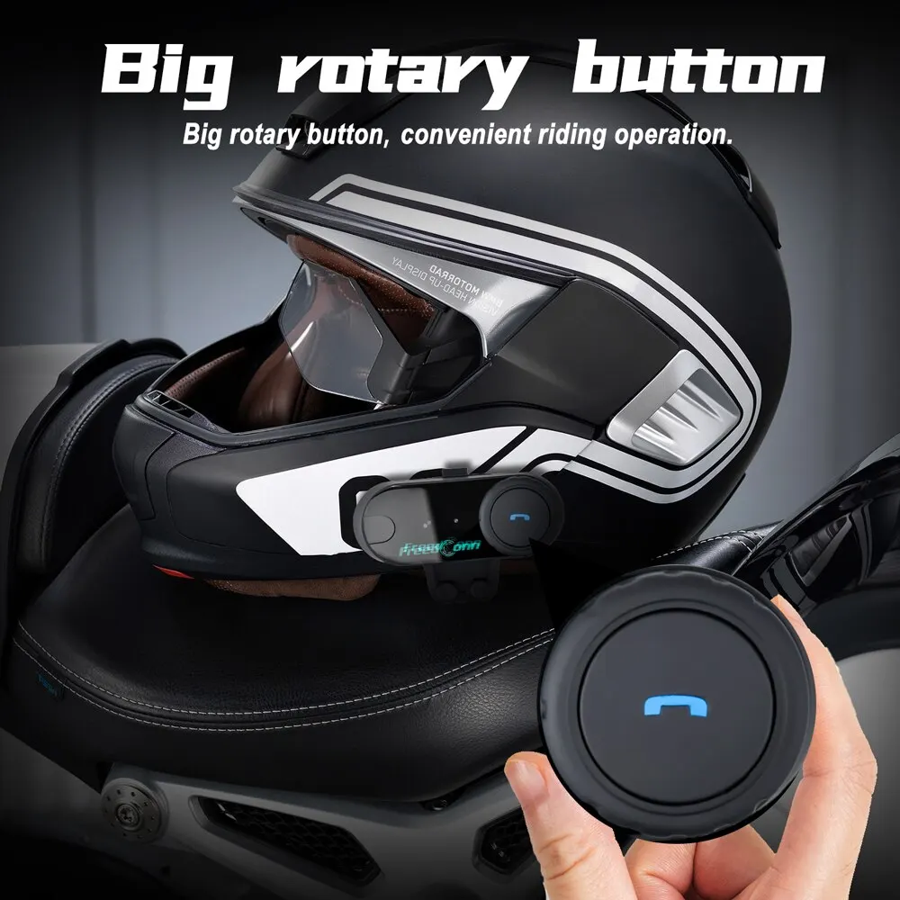 Freedconn T Com VB auriculares para casco de motocicleta, intercomunicador estéreo Bluetooth para llamadas, comunicación inalámbrica, interfono FM para compartir música