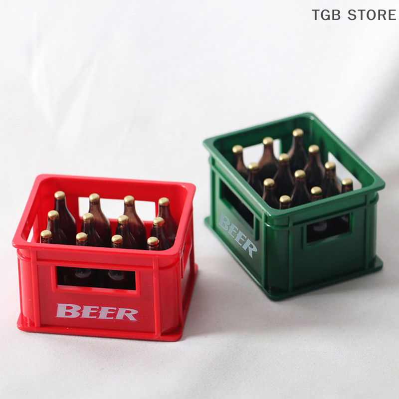 ドールハウスミニビールドリンク、バーボックス、キッチンデコレーション玩具、1:12