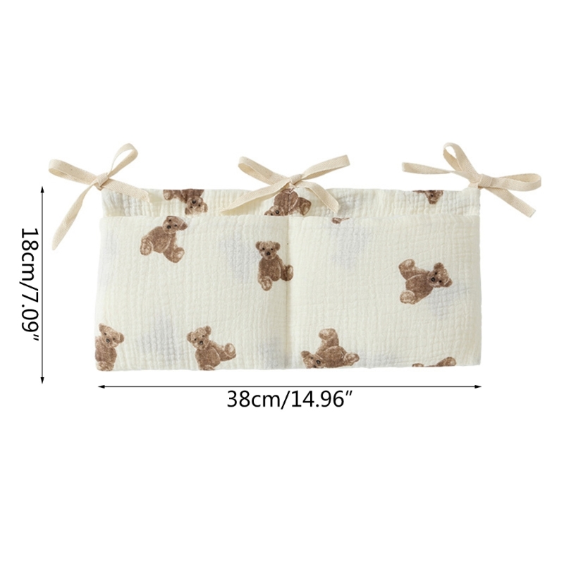 Algodão pendurado sacos de armazenamento para recém-nascidos, organizador do berço, bolso de fraldas, bedding set, baby bed acessórios, nappy store, brinquedo