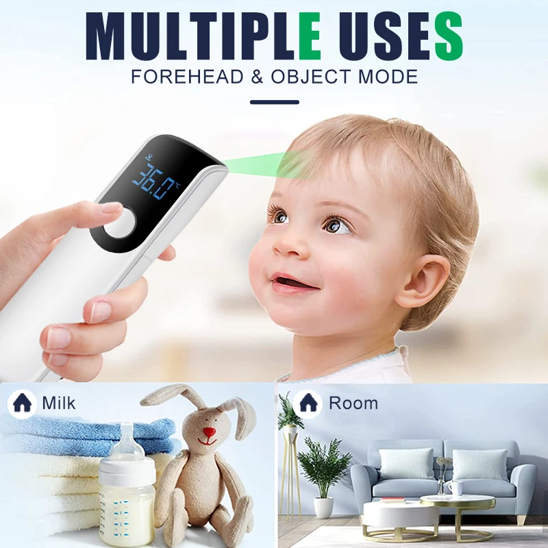 AiQUE Stirn-Digitalthermometer, berührungsloses medizinisches Infrarot-Thermometer, Körpertemperatur, Fiebermesswerkzeug für Babys und Erwachsene