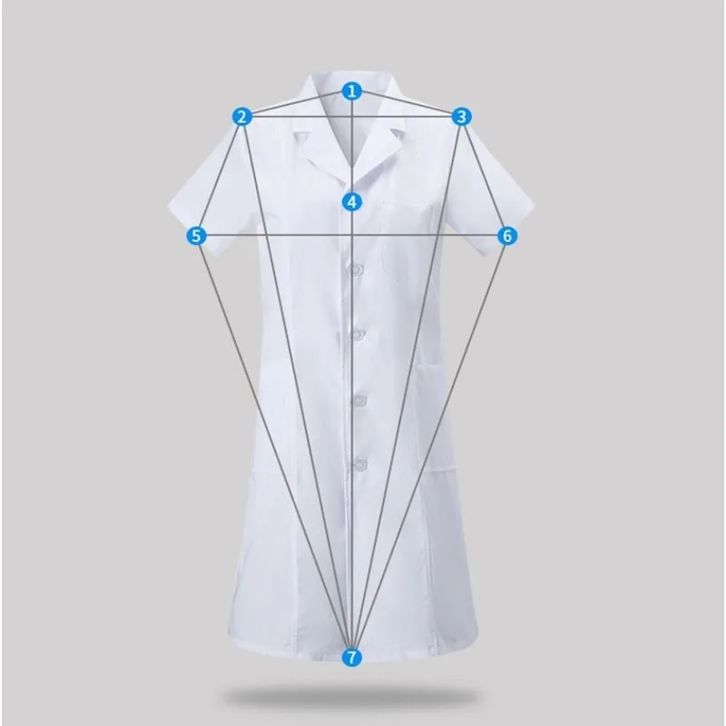 ผู้หญิงแฟชั่น Lab Coat แขนสั้นหมอพยาบาลแขนยาวเครื่องแบบทางการแพทย์เสื้อแจ็คเก็ตสีขาวเข็มขัดเอว