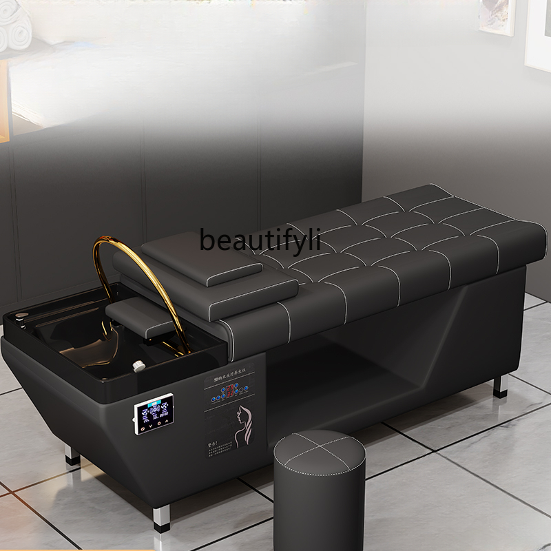 Silla de champú para terapia de cabeza, Sillón de masaje especial con circulación de agua para peluquería