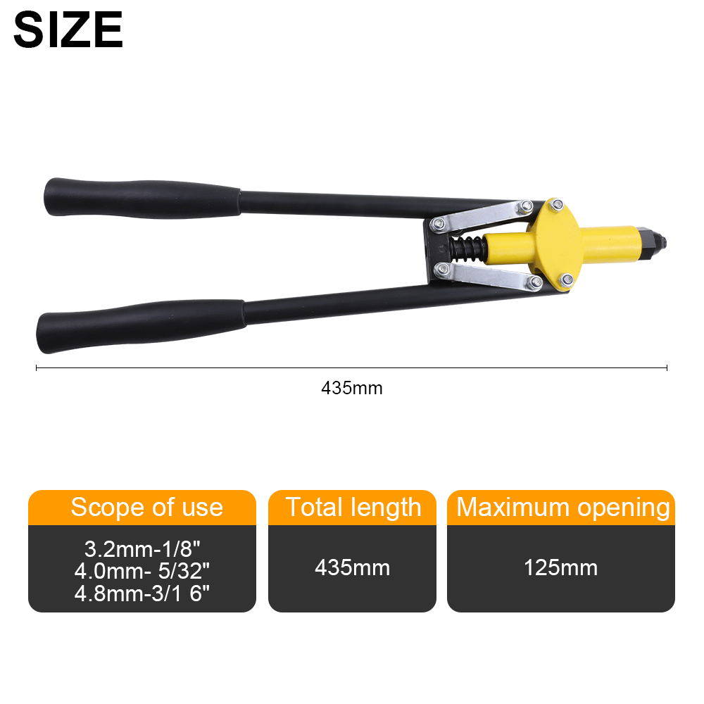 BESTIR-pistola remachadora Manual, herramienta remachadora de 3,2mm-4,8mm, resistente, Pop Nut