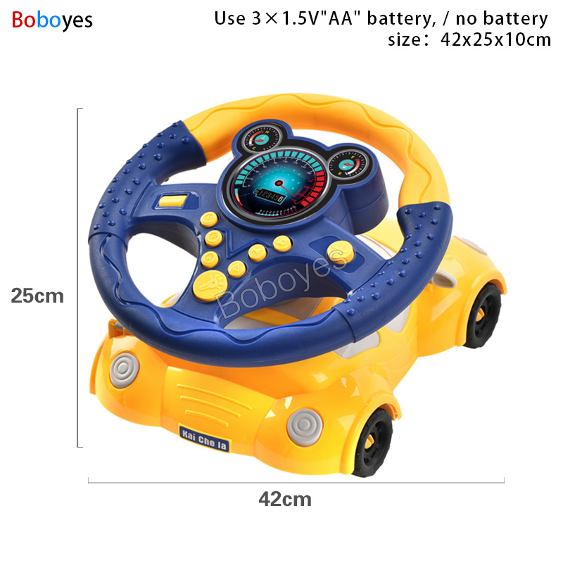 Infant Shining Eletric Simulation Steering Wheel Toy with Light Sound Kids Early Educational Stroller   Vocal Toys