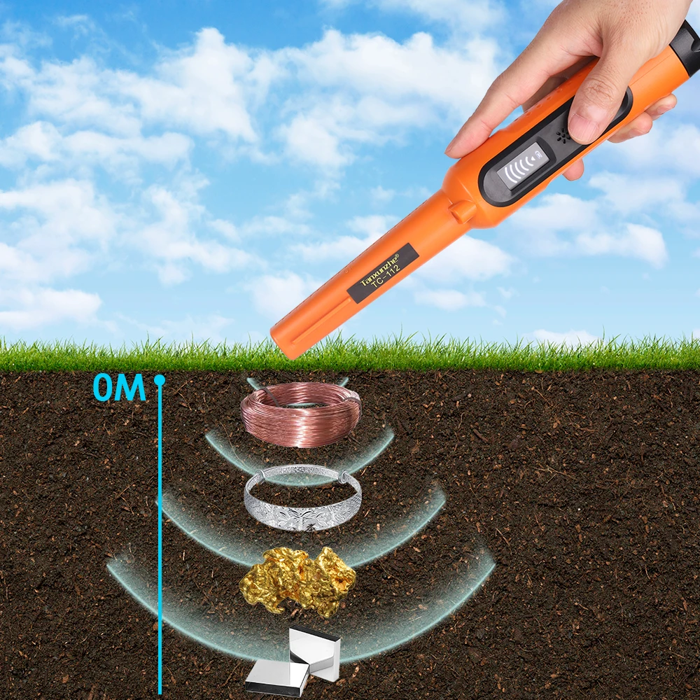 Pinpointer impermeável portátil profissional do detector de metais com 360 °   Tecnologia de varredura lateral para caça ao tesouro ao ar livre e busca de ouro