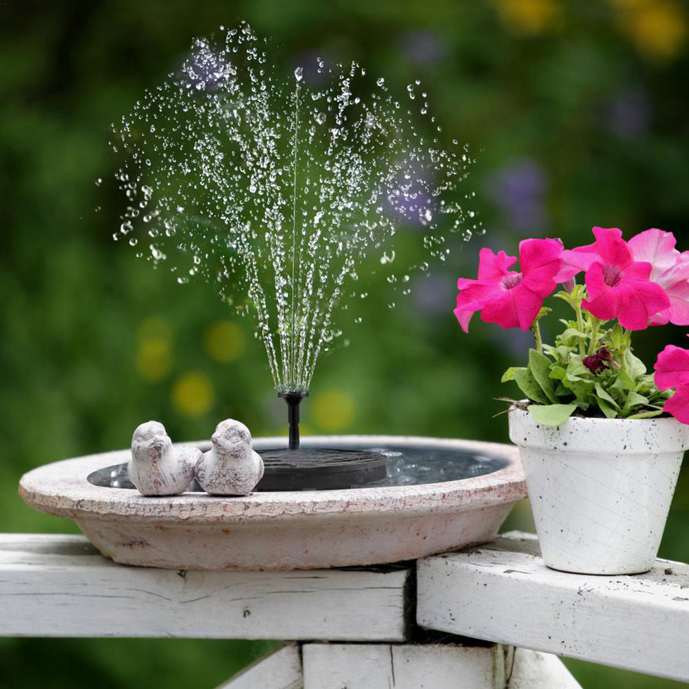 Solar Powered Floating Fountain Pumps Garden Pool Pond Bird Bath Outdoor Water Pump Free-Standing Floating Pump with 8 Nozzles
