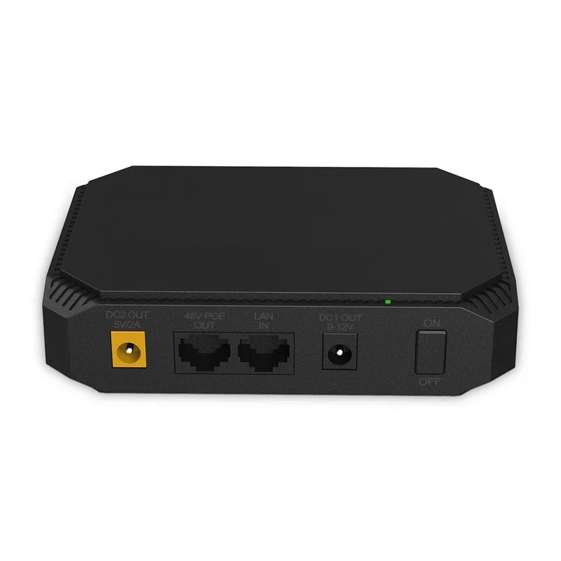 SALIDA POE 48V/0,3A 2600mah Mini UPS en línea Fuente de alimentación ininterrumpida con batería de iones de litio