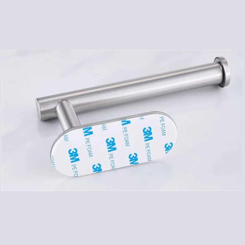 Portarotolo autoadesivo per carta igienica Portarotolo in acciaio inossidabile per bagno Portarotolo per carta igienica senza punzonatura Gancio da cucina Portaoggetti