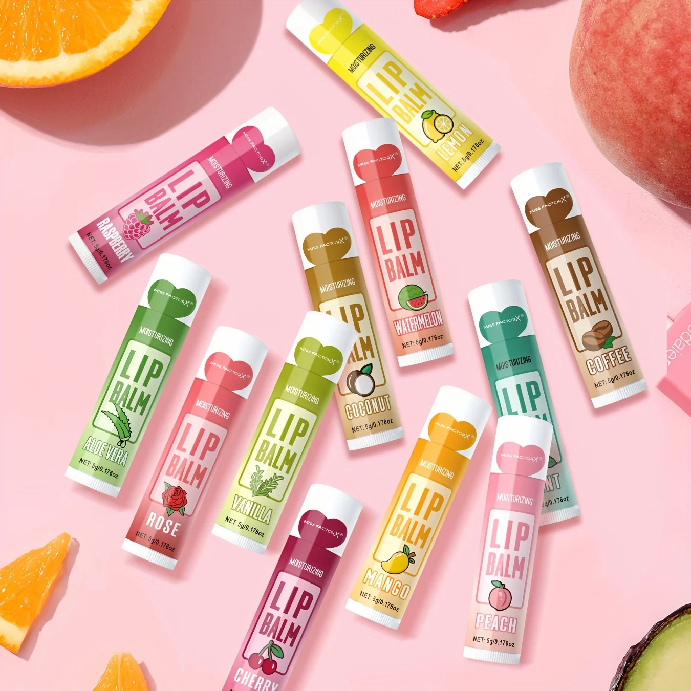 12 ชิ้น/ของขวัญชุดลิปบาล์ม 5 กรัม Deep Moisturizing และ Long-Lasting Moisturizing Exfoliating เพื่อสร้างริมฝีปากที่ชุ่มชื้น