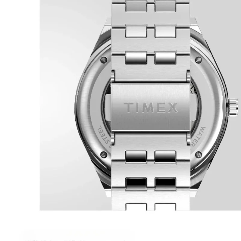 TIMEX 自動ブランドメンズ腕時計高級レジャー多機能腕時計男性用カレンダースチールストリップ腕時計