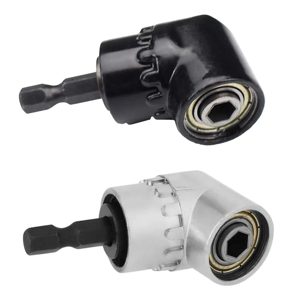 1 Bộ Lục Giác Hơi Góc 105 Độ Tua Vít Ổ Cắm Giá Đỡ Adapter Có Thể Điều Chỉnh Bit Khoan Góc Vít Đợt Đầu Đen Bạc
