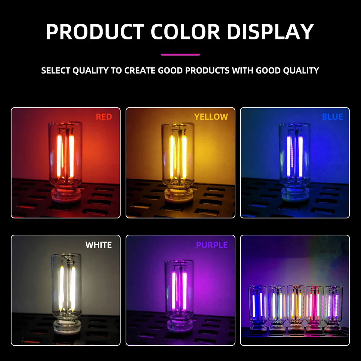Retro USB Filament Touch Control Dimming หลอดไฟ LED 5V Auto ภายในบรรยากาศ Light Night Light Auto สีสันโคมไฟตกแต่ง