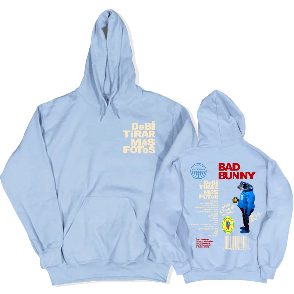 Bad Bunny DTMF Debí Tirar Más Fotos Hoodies 2025 Neues Album Mode Sweatshirts Roupas Femininas Kapuzen-Winterpullover Damen