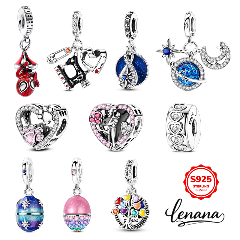 Hängender Spider-Man-Anhänger aus 925er Silber, ein ideales Accessoire für DIY-Schmuck, geeignet als Geburtstags- oder Weihnachtsgeschenk für Frauen.