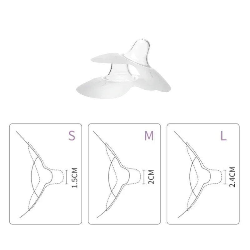 1 Satz Silikon-Brustwarzenschutz für stillende Mütter, Brustwarzenschutz, Schutzabdeckung, Stillen, mit transparenter Tragetasche