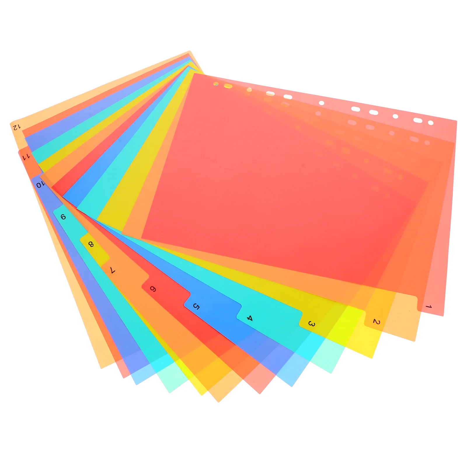 A4 Separated Loose Leaf Page Dividers Folder Number File Pp Book Binder Plastic Binder Tabs Book Binder Dividers A4 Page Marker
