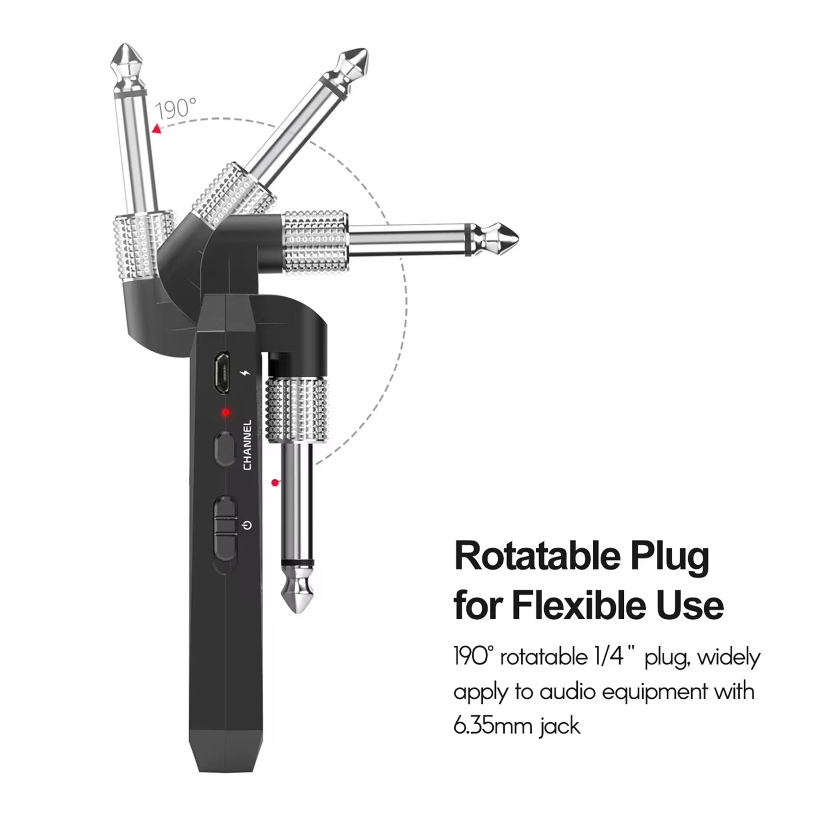 M-VAVE WP-5G Sistema per chitarra wireless/5,8G/ricevitore trasmettitore audio ricaricabile/cavo di tipo C/per accessorio amplificatore per chitarra