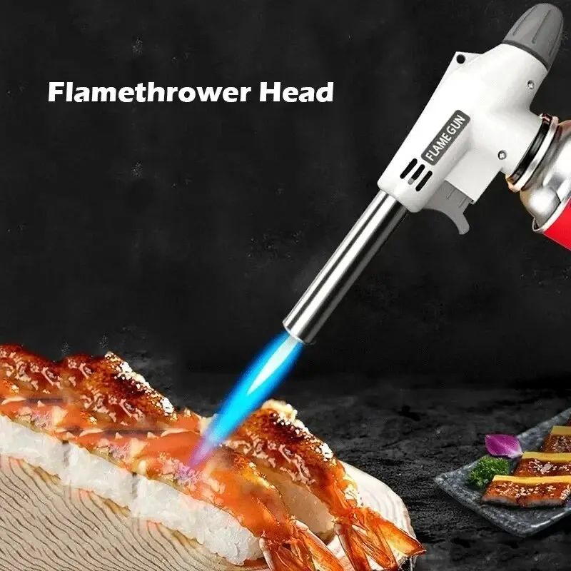 Outdoor Camping Gas Burner Gas Torch Flame Gun Welding Torch Cooking Flame Gun Blow for BBQ Camping Cooking