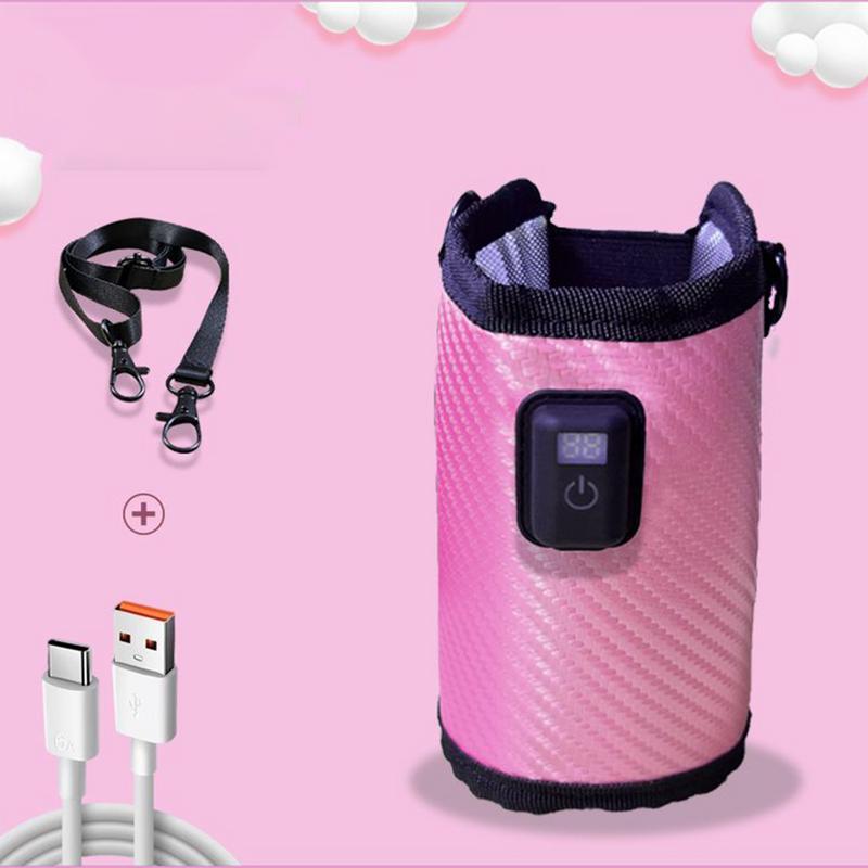 Bottle Warmer For Breastmilk Portable Insulation Cover Milk Warmer Bag Milk Heat Keeper Adjustable Heating Sleeve Nursing Bottle