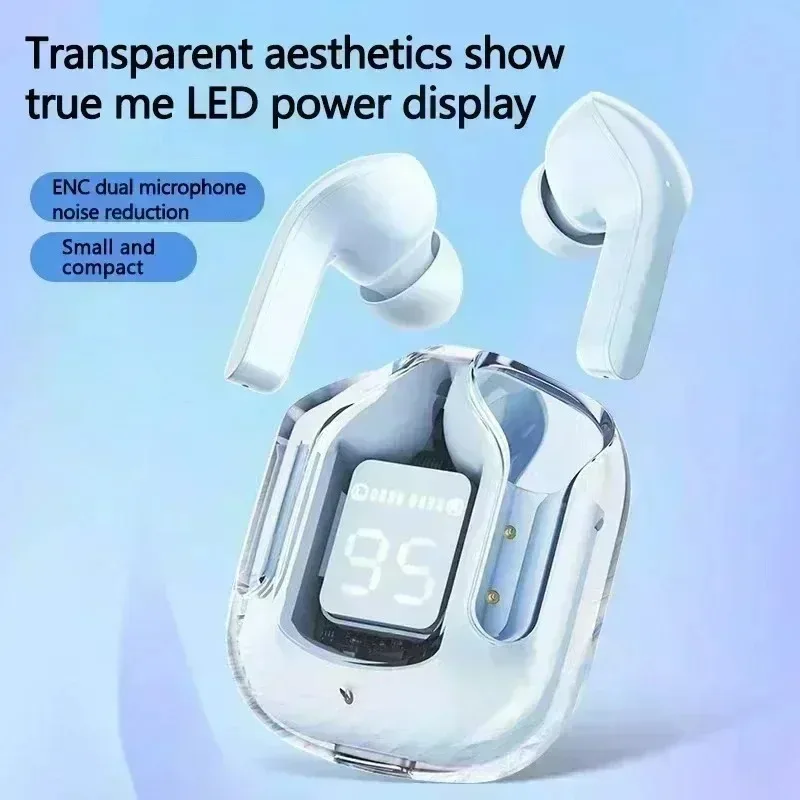 T2 originale Bluetooth 5.3 TWS auricolare Bluetooth wireless trasparente Auricolare wireless audio HIFI di qualità
