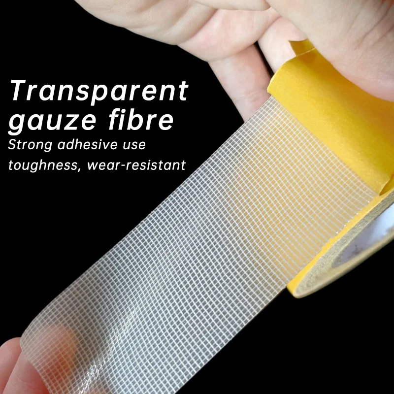 Nastro biadesivo super resistente da 5 m Nastro adesivo antiscivolo extra forte Nastro impermeabile Nastro a rete traslucido per cucina bagno