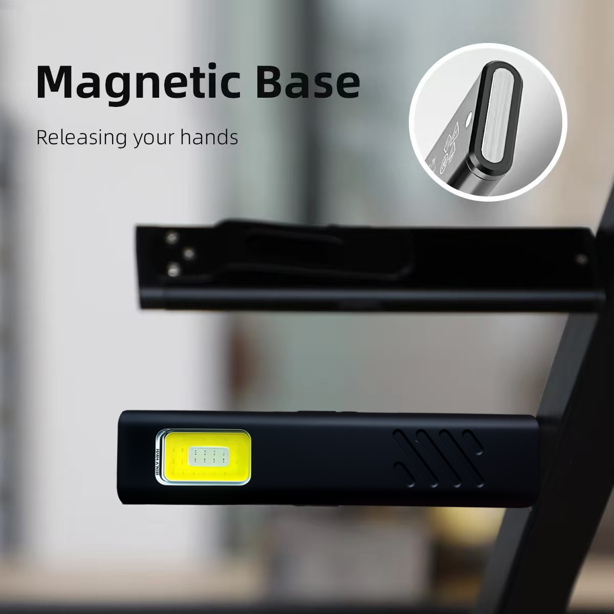 Llavero LED linterna USB C recargable 600LM Mini antorcha magnética impermeable portátil luz de trabajo de bolsillo