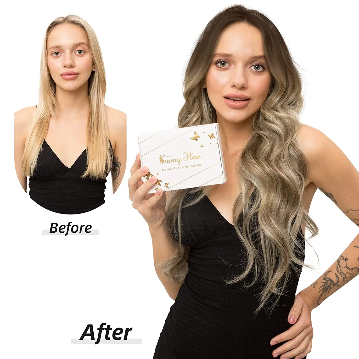 VeSunny Kẹp Trong Tóc Tóc Balayage Tóc Vàng Remy Con Người Tự Nhiên Tóc 18 Nâu Balayage Con Người Tự Nhiên Tóc