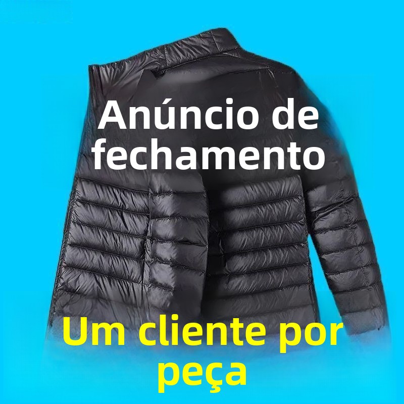 Jaqueta Casual Masculina Leve com Capuz e Gola Alta, Ajuste Slim, Aodão, Primavera 2025, Crimento Regular, Tamanho ande