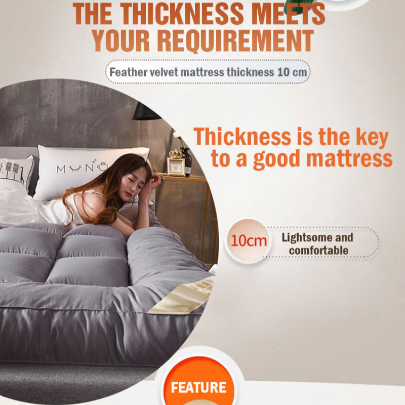 Colchão espessado tridimensional do hotel de cinco estrelas, dormitório do estudante, colcha macia do coxim, 10cm, 0.9m, 1.2m