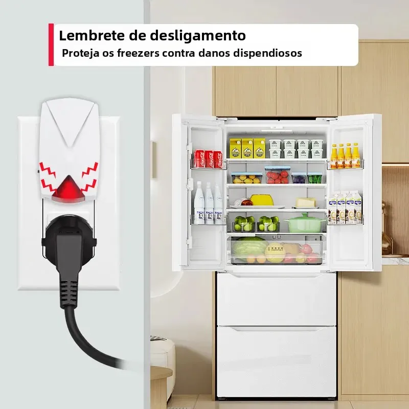 Alarme de queda de energia de 2 pacotes, alarme de falha de energia com alerta de 118dB 12H, alerta detector de saída para geladeira, bombas de depósito