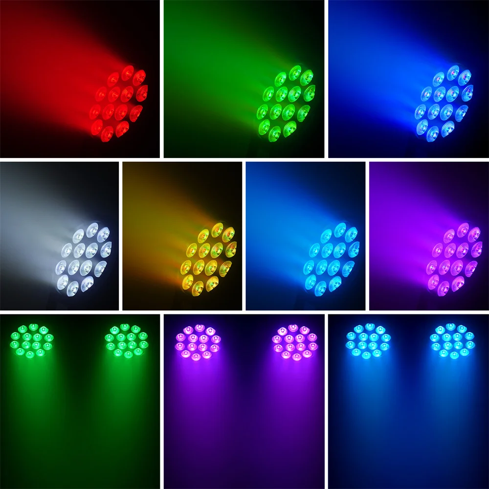 4 Stück 4 in 1 RGBW 14 LEDs 80 W Par Licht DMX512 Master-Slave Sound aktiviert mit Fernbedienung DJ Party Bühneneffektbeleuchtung