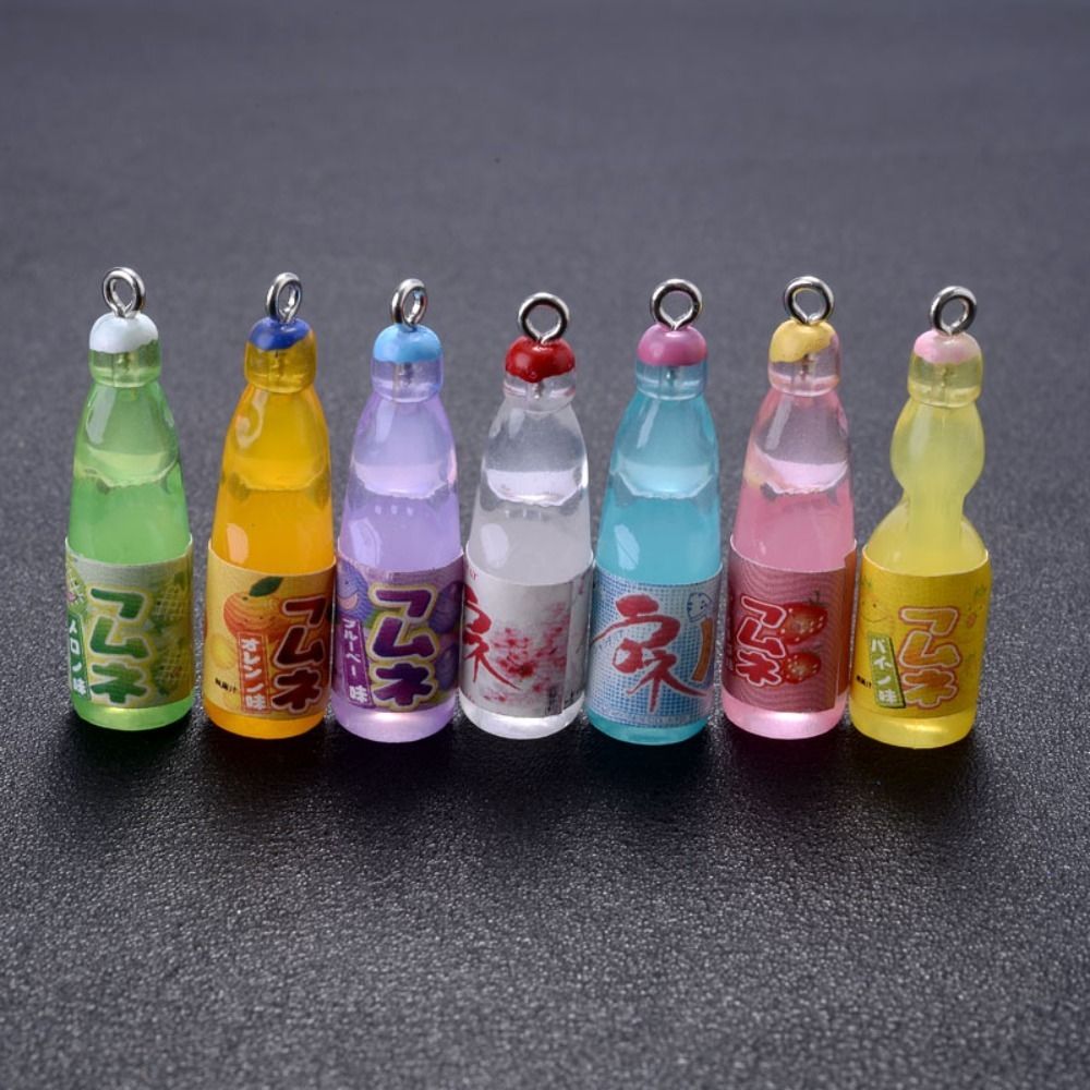 10 Stuks Plastic Cola Frisdrankjes Kralen Speelgoed Dranken Bedels Sap Alcohol Limonade Fles Hars Hangers Voor Sieraden Maken