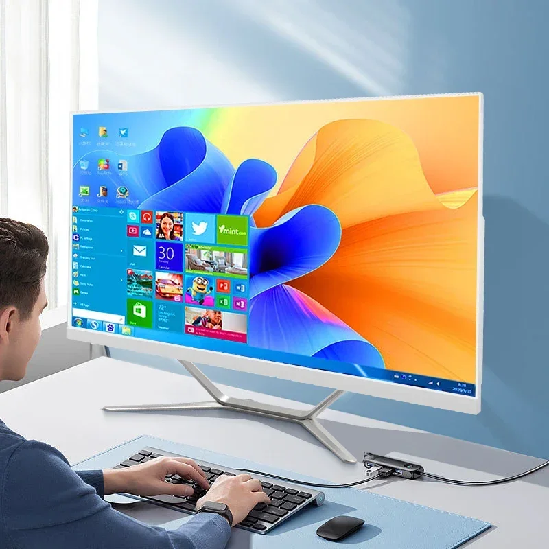 Nova chegada avançada 22 polegada 24 polegada 8gb 16gb ram 256gb/125gb ssd computador i3 i5 i7 desktop computador conjunto tudo em um pc para jogos