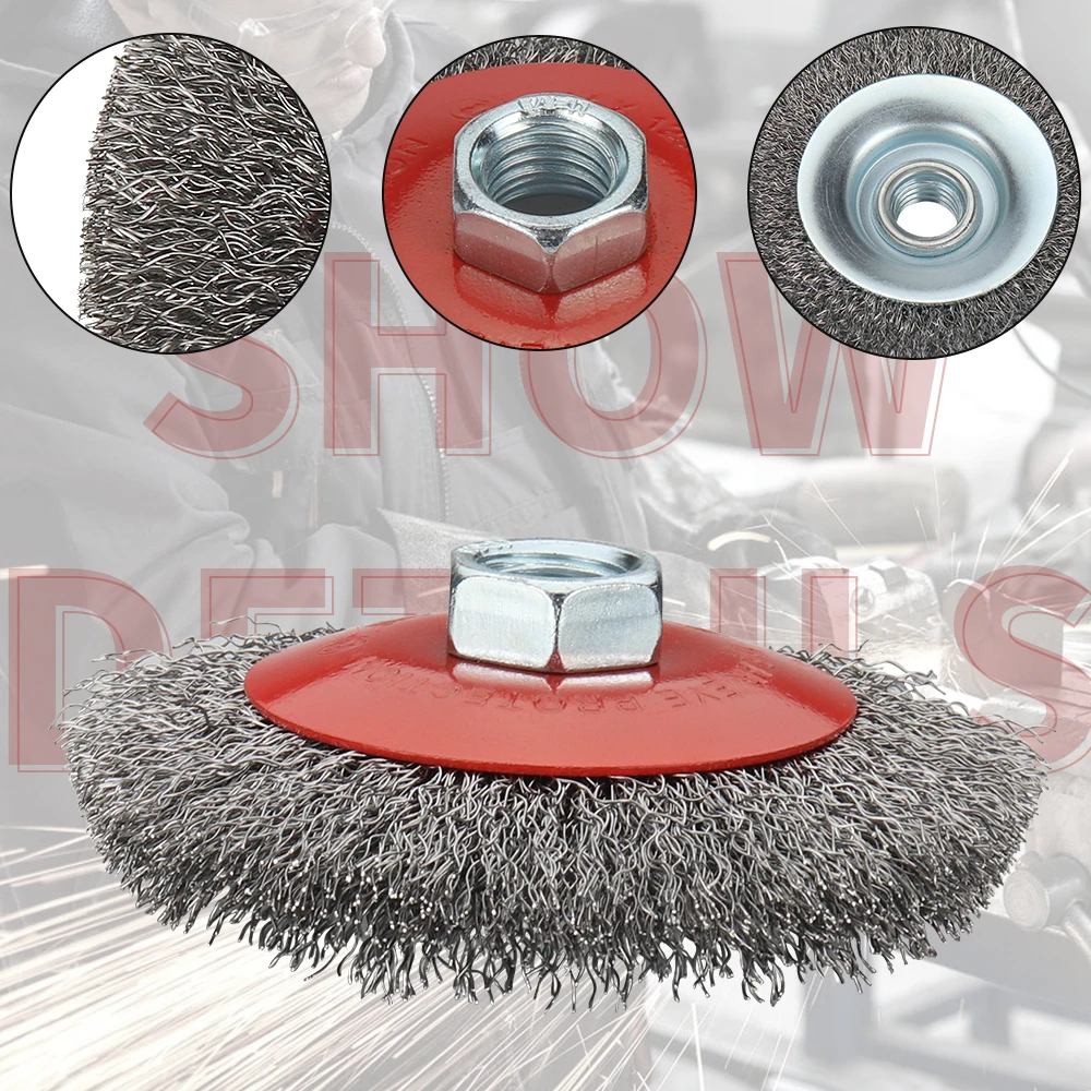 SI FANG M14 แปรงลวดเหล็กบิดสําหรับเครื่องบดมุมกําจัดสีขัด Strong Rotary Twist Knot