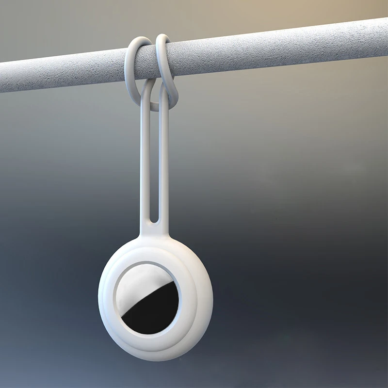 Für Airtags Tracking Gerät Abdeckung Keychain Flüssigkeit Silikon Keychain für Apple Air Tag Fall Anti-Verlust Hund Tracker Locator airtag