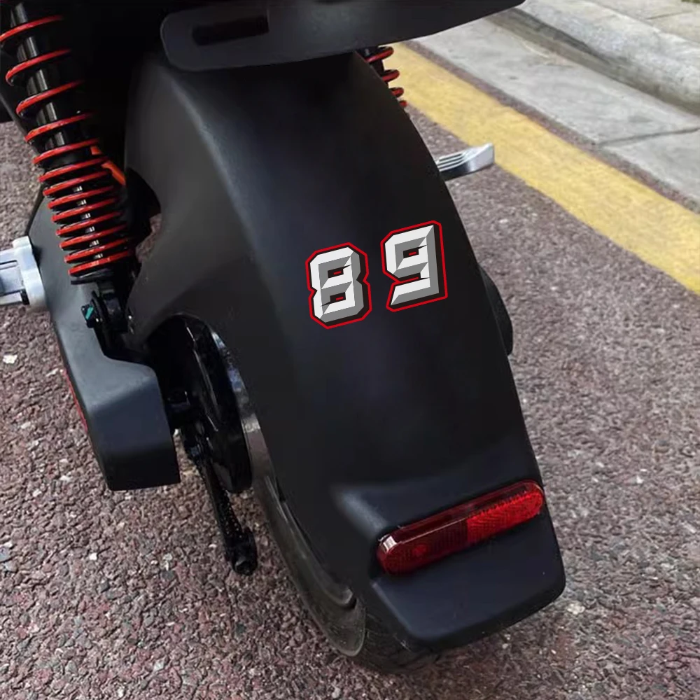 Universal Motorcycle Sticker Arabic Numerals 0-9 Creative Decal Waterproof Moto Racing Helmet Body DIY Decoration Accessories