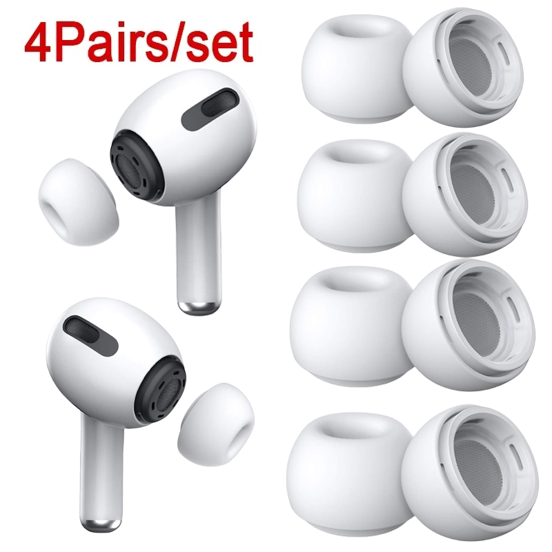 Almohadillas de silicona suave para Airpods Pro 1/2 Gen, funda protectora para auriculares, almohadillas con orificio para reducción de ruido para Apple Air Pods Pro