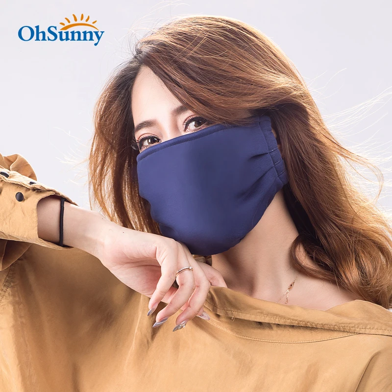 OhSunny Women face Masks Cover Full Face Outdoor Windproof Warm With Velvet Soft Breathable Adjustable Ear Rope Solid Mask