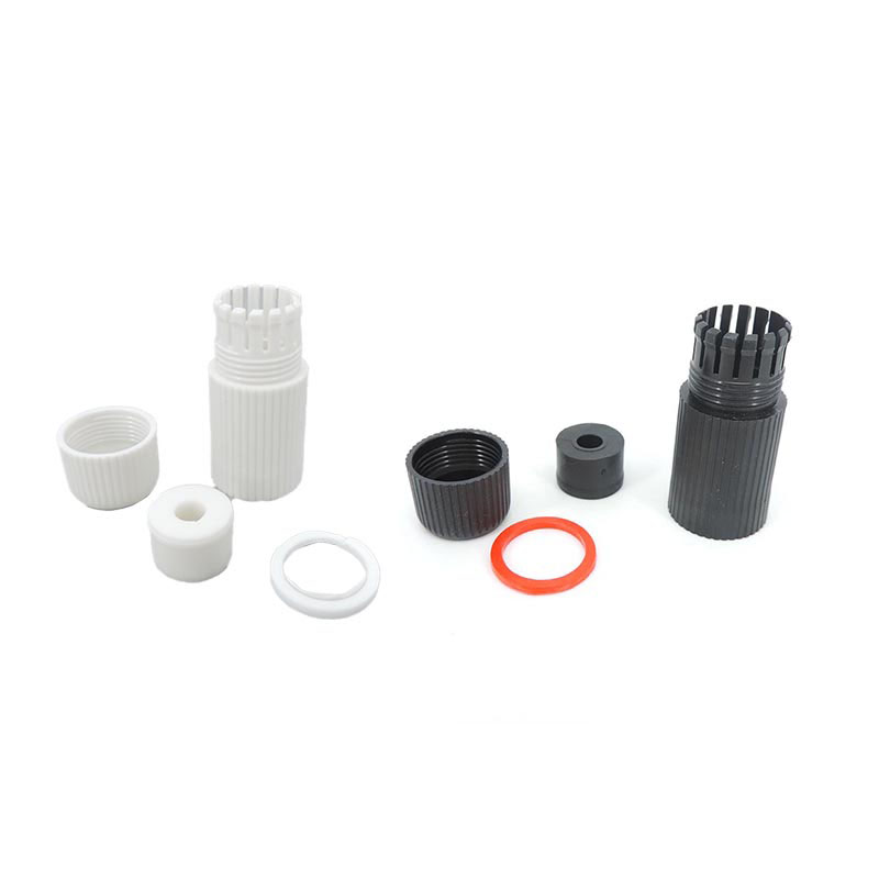Cubierta protectora de tapa de conector impermeable RJ45 blanco y negro para red exterior para cámara IP poe Cable Pigtail cámara IP