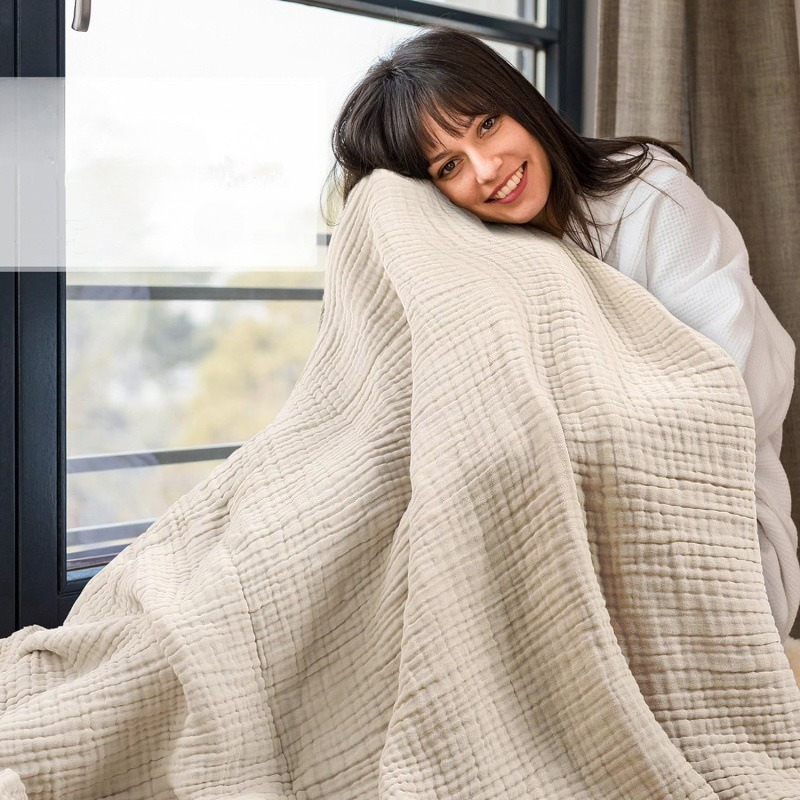 150x200cm tamanho grande cobertor do bebê algodão gaze 6 camadas cobertores de musselina crianças adulto cama macia verão colcha swaddling toalha de banho