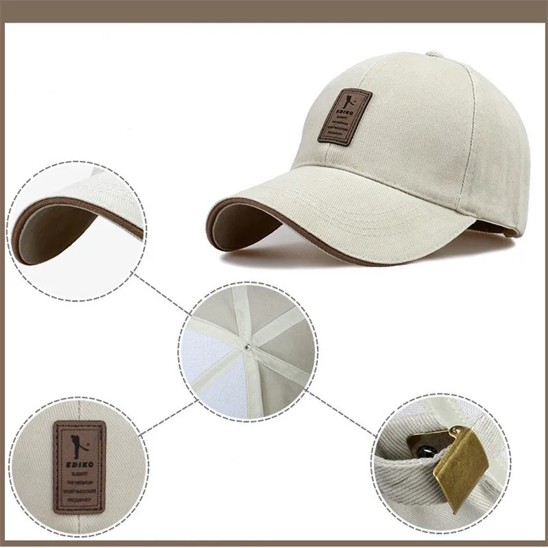 Gorra de béisbol estructurada de verano para hombre, gorra de béisbol ajustable de algodón sólido con Cierre trasero para hombre y mujer, gorra de béisbol de Hip Hop para deportes al aire libre