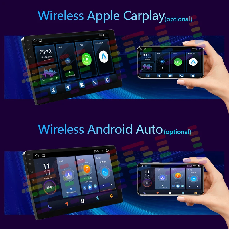Android12 2Din เครื่องเสียงรถยนต์ขนาด7นิ้ว9นิ้ว10นิ้ว, เครื่องเล่นมัลติมีเดียรถยนต์สำหรับฮุนไดโตโยต้านิสสันเกีย