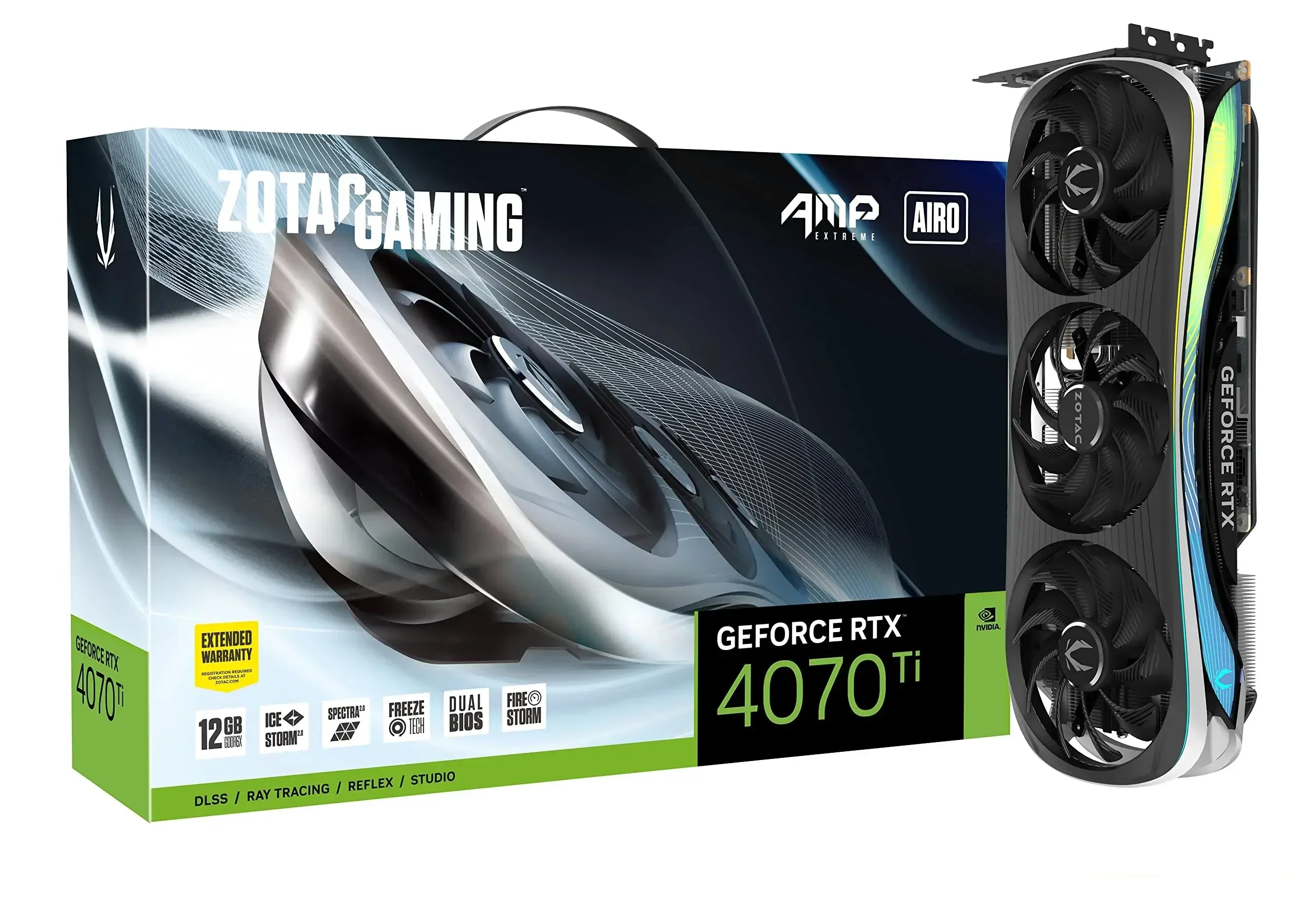 1000 % % ZO TAC GeForce RTX 4070 Ti AMP Extreme AIRO Grafikkarte