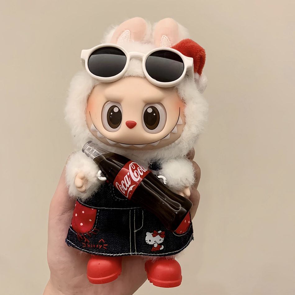 2025 novo para labubu roupas na moda cinta saia 15/17cm boneca cross-dressing jogo vinil boneca labubu acessórios decora presente da menina