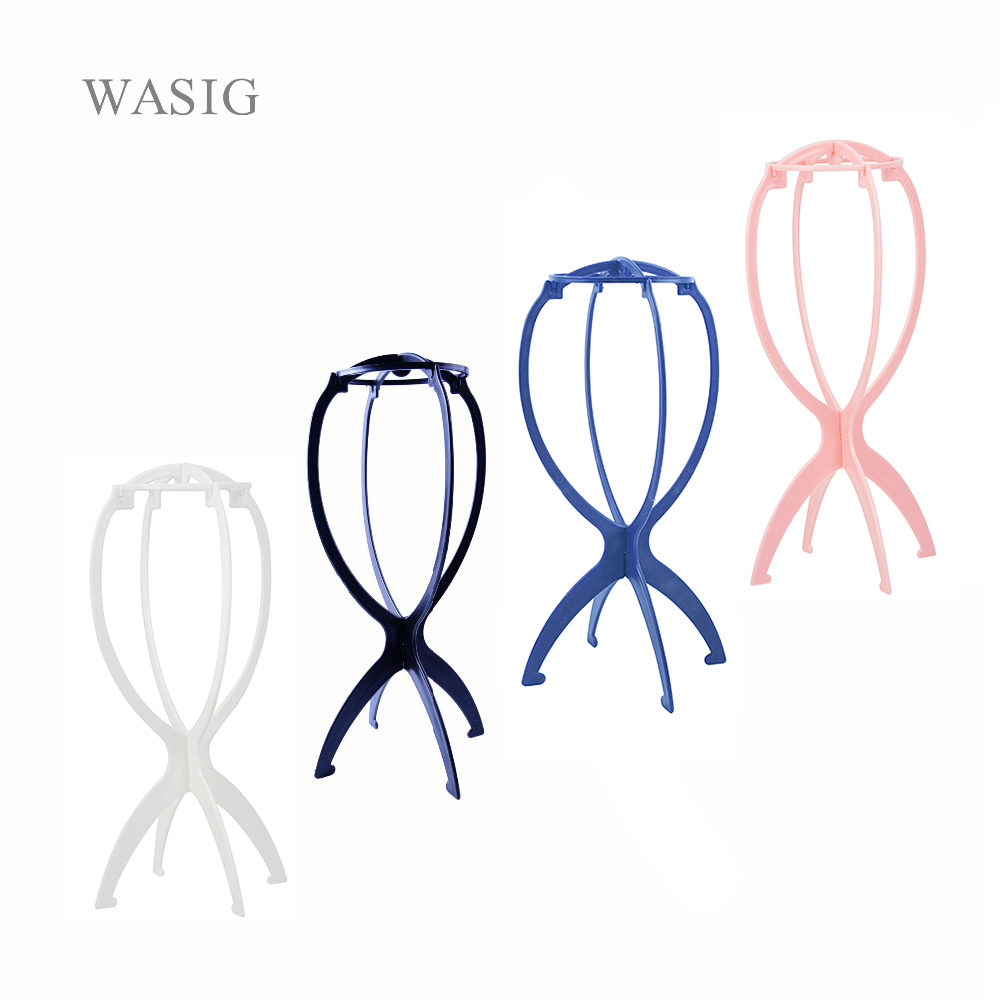 1PC 4 색 가발 스탠드 플라스틱 모자 디스플레이 가발 머리 홀더 17x34Cm 마네킹 머리/스탠드 휴대용 접는 가발 스탠드