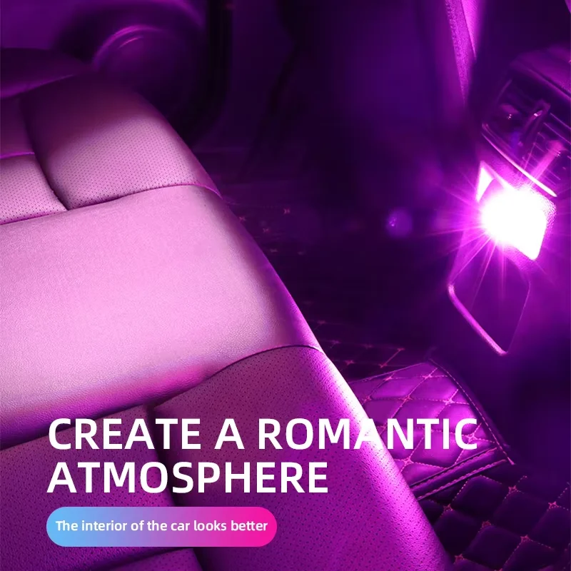 Usb atmosfera luz led mini colorido luz noturna para festa portátil natal quarto lâmpada ambiente auto interior led
