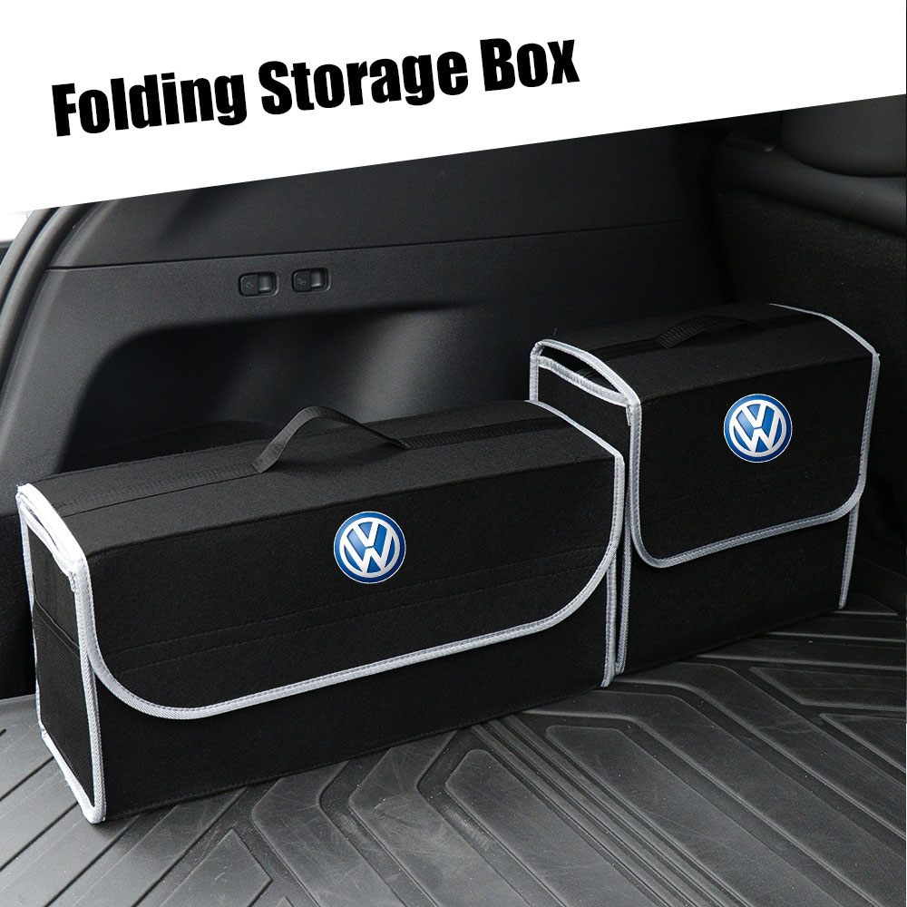 Bolsa de armazenamento de artigos diversos para carro, grande capacidade, dobrável, organizador de porta-malas, para volkswagen vw r gti golf 5 7 rline passat b6 tiguan polo